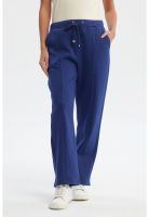 Pantalón Buzo Mujer Calce Recto Azul Oscuro