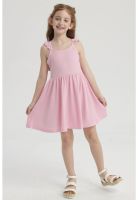 Vestido Niña Crep Rosado