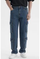 Jeans Hombre Doble Cargo Azul- ll