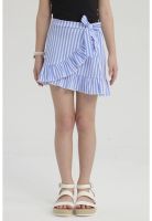 Falda Niña Short Full Print Celeste