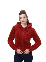 Polar Mujer Peludo Burdeo