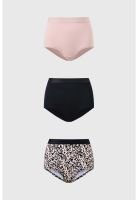 Calzón Mujer Short Tripack Liso Estampado Damasco