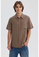 Camisa Hombre Lyocell Café