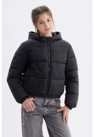 Parka Niña Básica Teen Negro