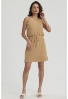Vestido Mujer Corto Cordón Camel