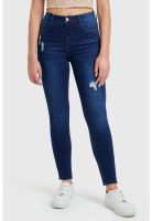 Jeans Skinny Mujer Lia Azul