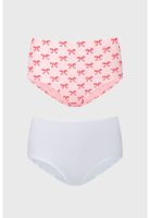 Calzón Mujer Bipack Pantaleta Tiro Alto Rojo