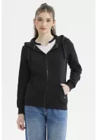 Polerón Mujer Abierto Hodie Negro