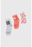 Calcetín De Vestir Niña Tripack Salmon