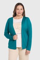 Polera Mujer Tapado Print Verde