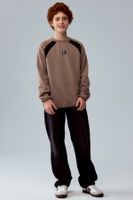 Polerón Niño Con Corte Café