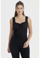 Polera Mujer Textura Negro- ll