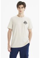 Polera Hombre Regular Print Beige