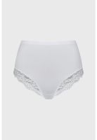 Calzón Mujer Tiro Alto Detalle Encaje Blanco - ll