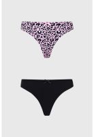 Calzón Mujer Bipack Colaless Liso Estampado Palo Rosa