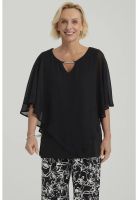 Polera Mujer Sin Hombros Y Pabilo Negro