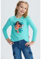 Polera Niña Moana Turquesa