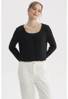 Polera Mujer Tapado Amarra Negro