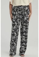 Pantalón Mujer Palazzo Print Negro / Blanco