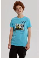 Polera Niño Bordado Menta