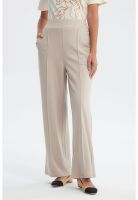 Pantalón Buzo Mujer Calce Recto Beige