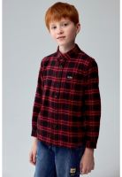 Camisa Niño Cuadrillé Burdeo