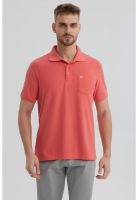 Polera Hombre Pique Básica Lisa Sandía- ll