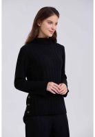 Sweater Mujer Botones Negro - lll