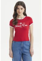 Polera Mujer Ajustado Rojo - ll