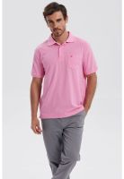 Polera Hombre Piqué Básica Lisa Rosado - lll