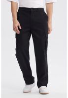 Pantalón Hombre Cargo Wide Leg Negro