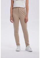 Calza Mujer Líneas Cierre Delantero Beige