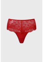 Calzón Mujer Detalle Encaje Rojo