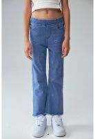 Jeans Niña Calce Recto Con Corazones Azul Claro