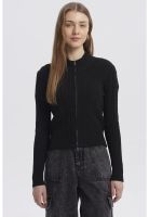 Sweater Mujer Cuello Con Cierre Negro