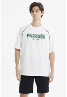 Polera Hombre Oversize Print Blanco- ll