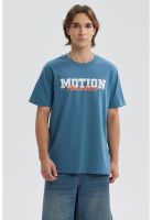 Polera Hombre Print Posicional Azul Piedra - ll