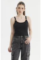 Polera Mujer Tirante Argolla Negro