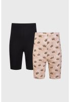 Calza Niña Biker Teens Beige