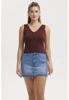 Polera Mujer Lisa Café- ll