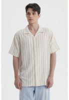 Camisa Hombre Slim Cuello Camisero Beige- ll