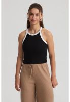 Polera Mujer Cuello Halter Negro
