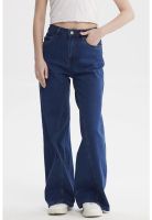 Jeans Mujer Wide Leg Azul Oscuro - lll