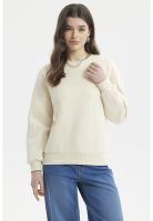 Polerón Mujer Liso Crema