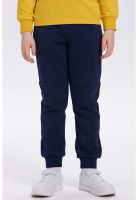 Pantalón Buzo Niño Con Rayas Lateral Azul Oscuro