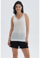 Polera Mujer Pabilo Con Nudo Crudo