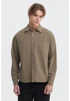 Camisa Hombre Sobrecamisa Verde Militar