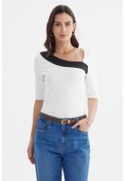 Polera Mujer Ajustado Crudo - ll