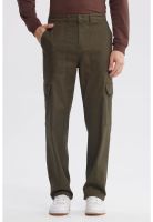 Pantalón Hombre Bolsillo Cargo Verde Militar