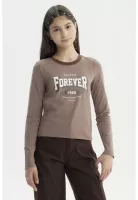 Polera Niña Slim Café - lll